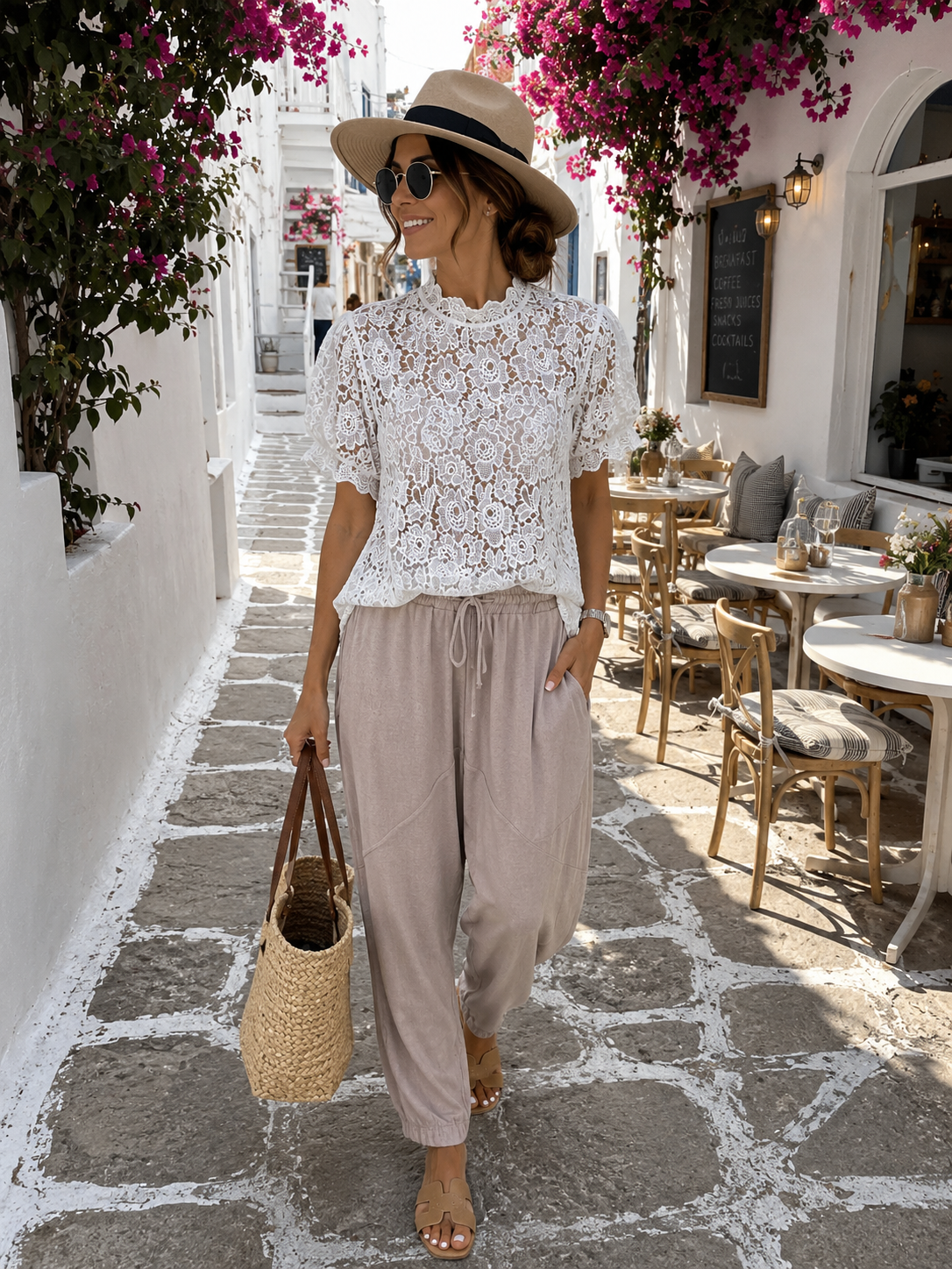 Romantische Damen Spitzenbluse Weiß – Elegante Vintage Bluse mit Stehkragen & Kurzarm Gr.S