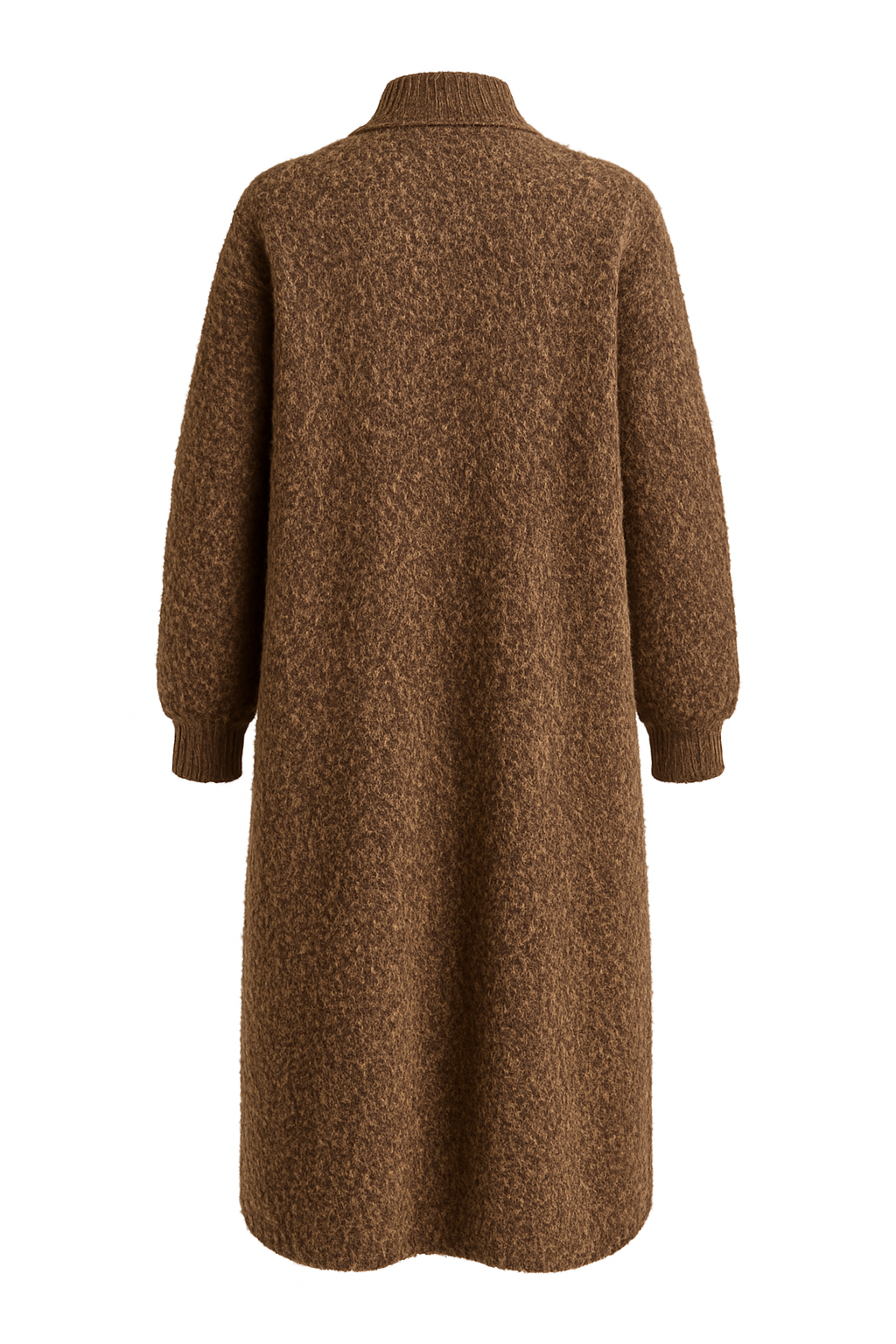 Damen Long Cardigan Braun offen Oversize Mantel 38–42