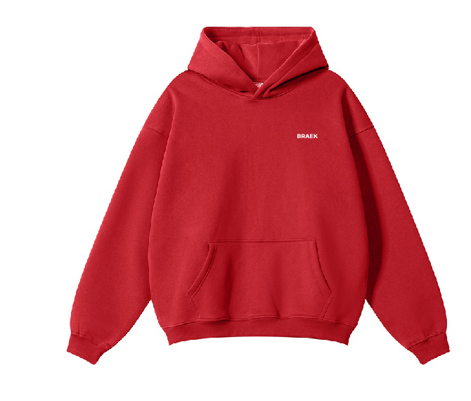 Oversized rode unisex hoodie – hoodie voor dames en heren