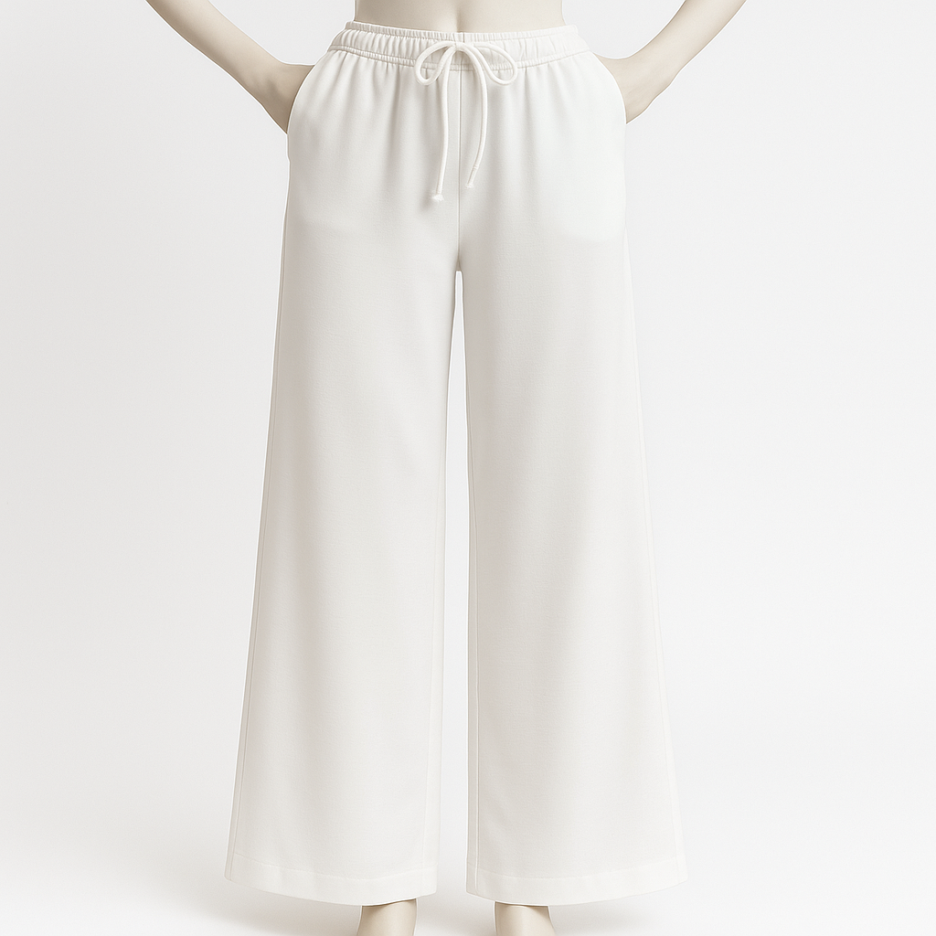 Weiße Damenhose Wide-Leg – bequem, elegant & in Plus Sizes (Gr. 40–44)