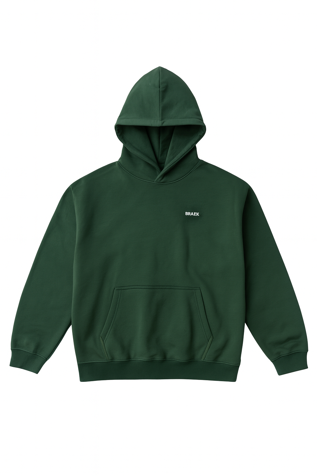 Unisex oversized groene hoodie voor dames en heren.