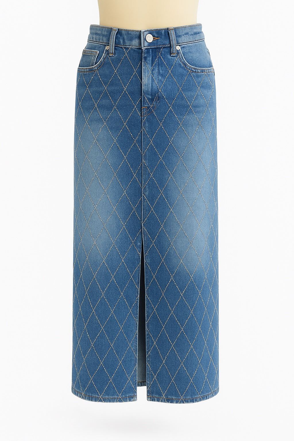 Spijkerrok met split