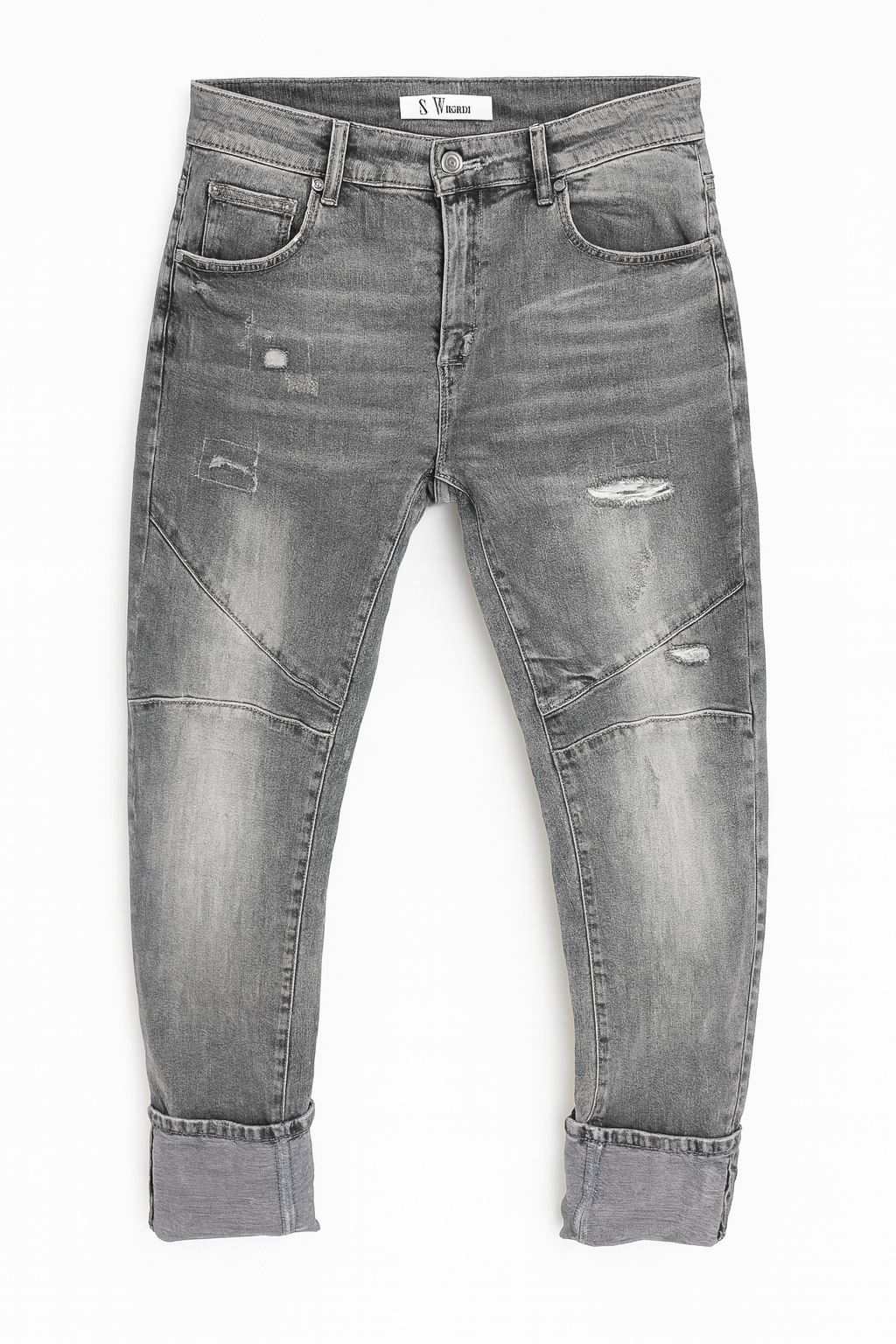 S.Woman Women's Jeans Grey – Stretch Jeans in Used Look | Modern Slim Fit Jeans XL