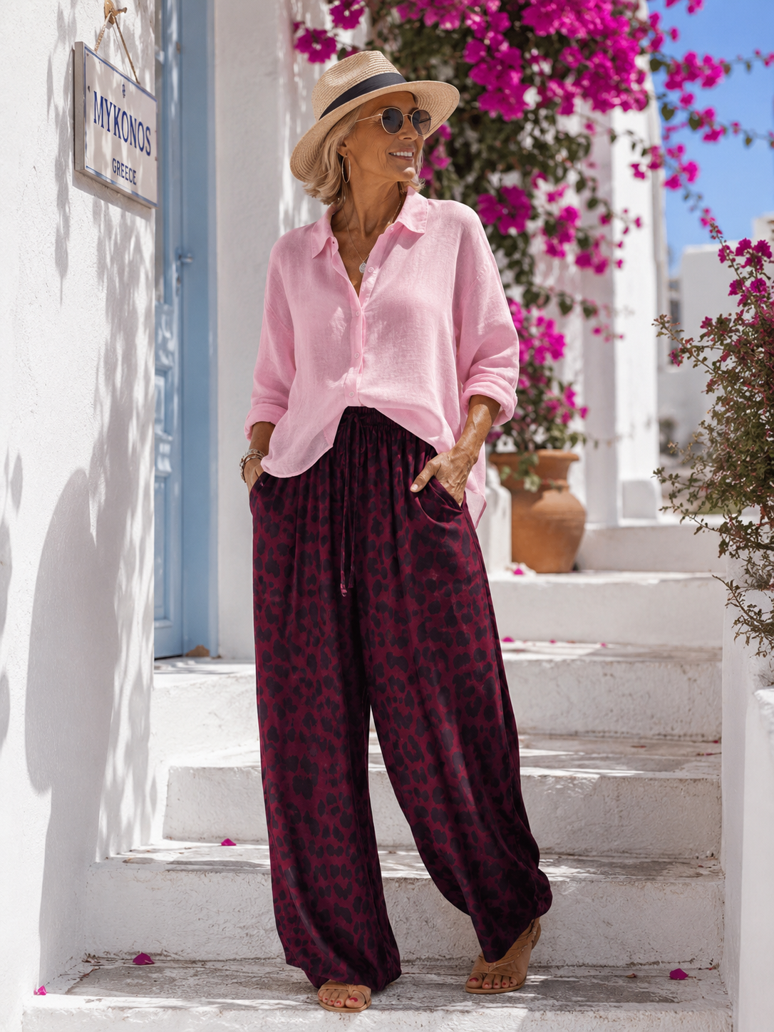 JC Sophie Damen Leinenbluse Rosa – 100% Leinen | Luftige Sommerbluse Langarm – Boutique in Heaven