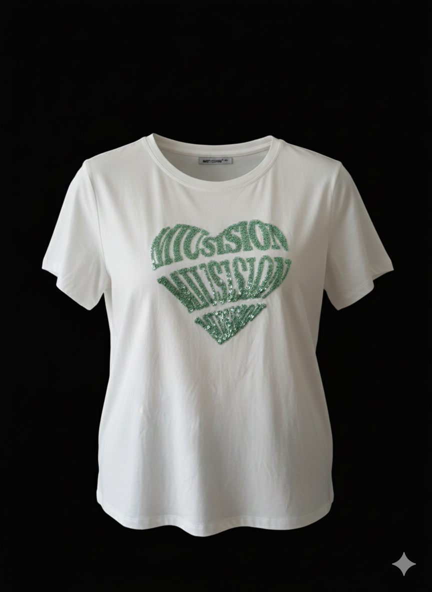 Modernes Damen T-Shirt mit Statement-Print