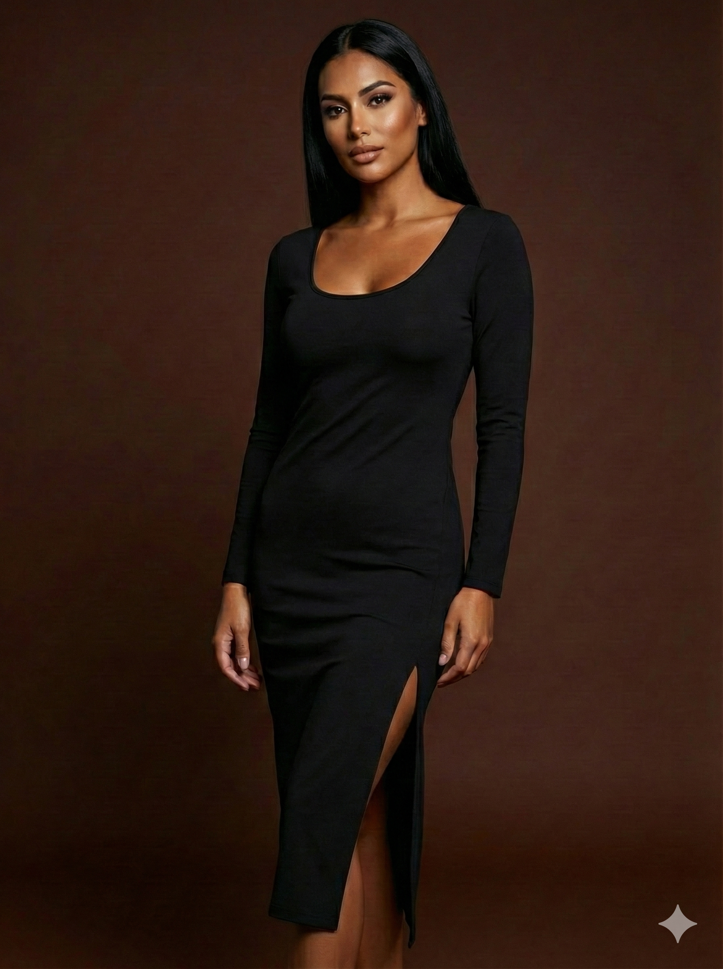 Damenkleid Midikleid