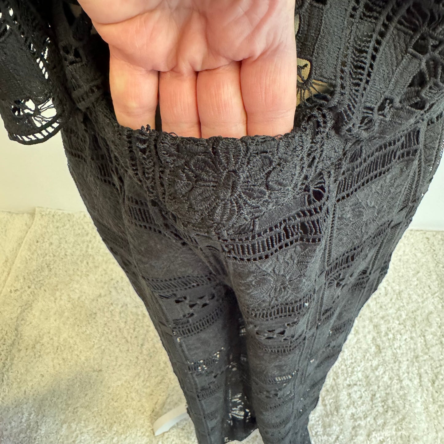Bluse Spitzenlook