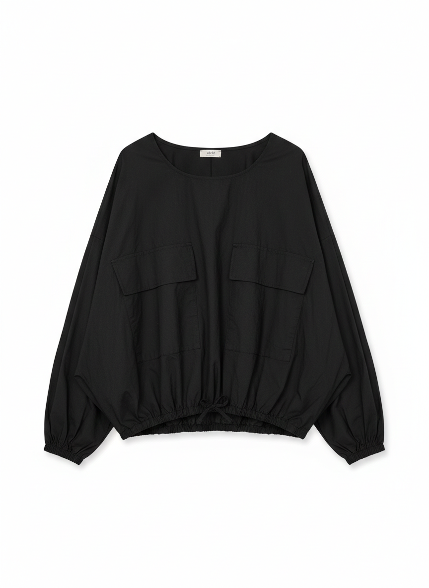 Damesblouse met lange mouwen van katoen (maten 38-42+)