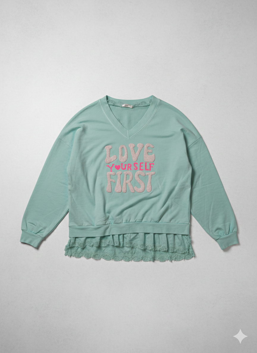 Damensweatshirt Oversized in verschiedenen Farben (36-44)