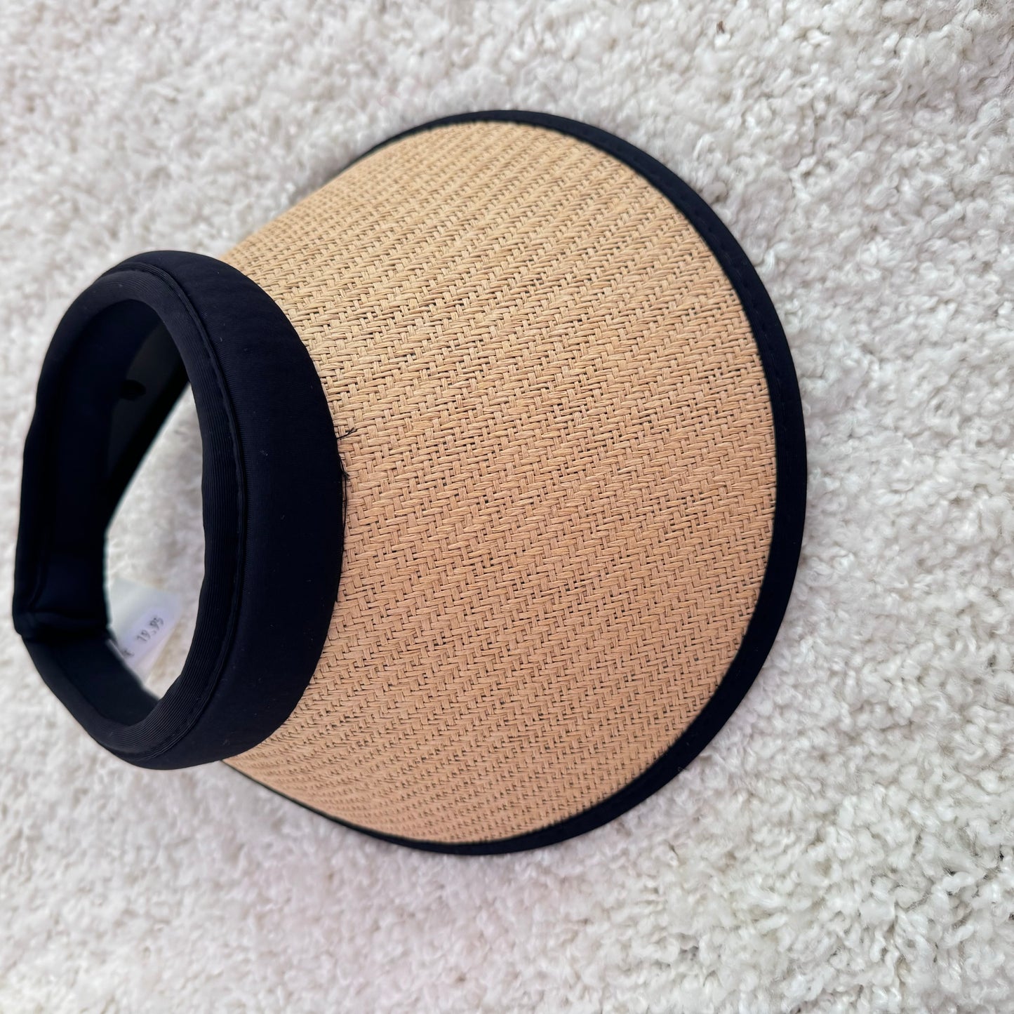 Visor-Hüte Natur Beige und Natur Schwarz