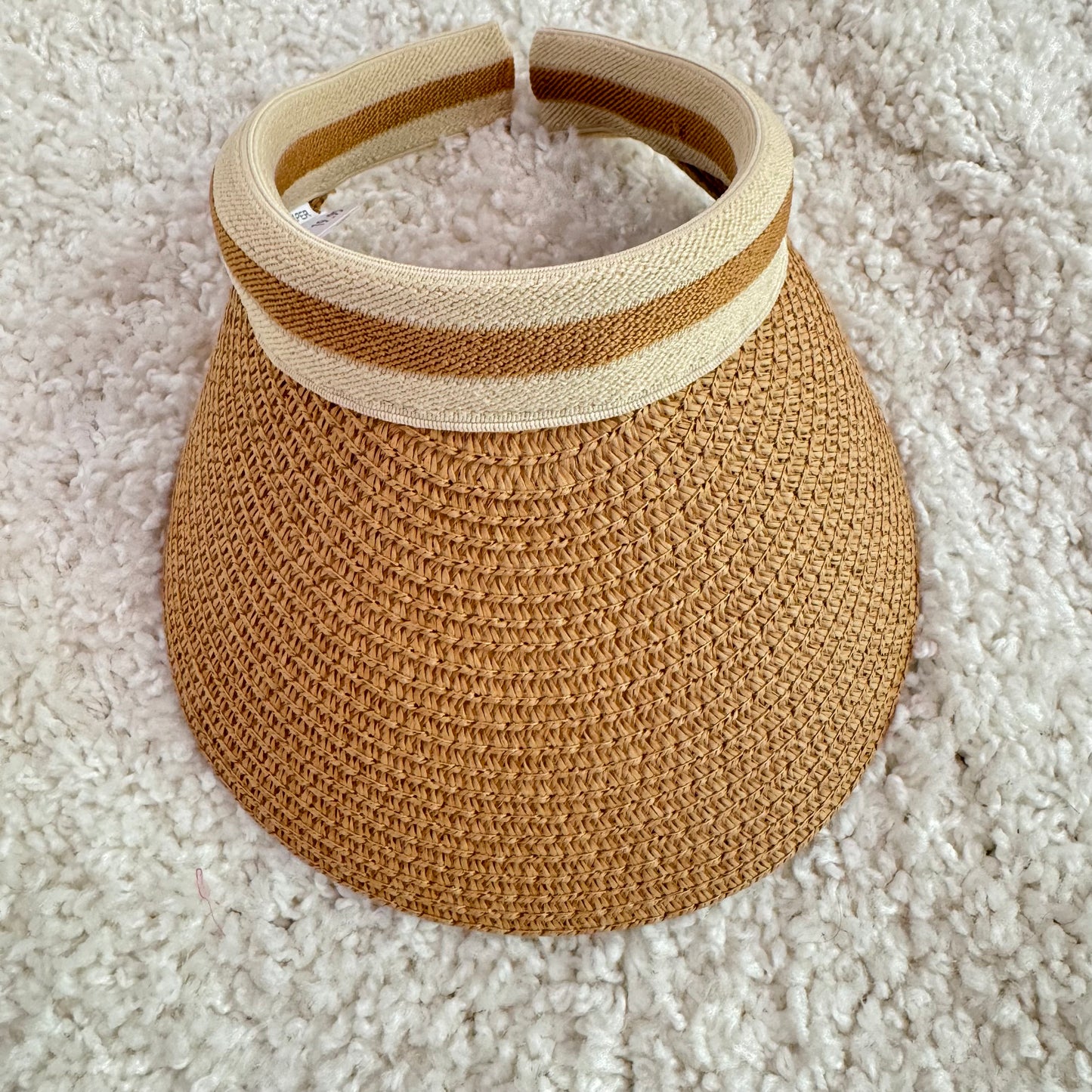 Visor-Hüte Natur Beige und Natur Schwarz