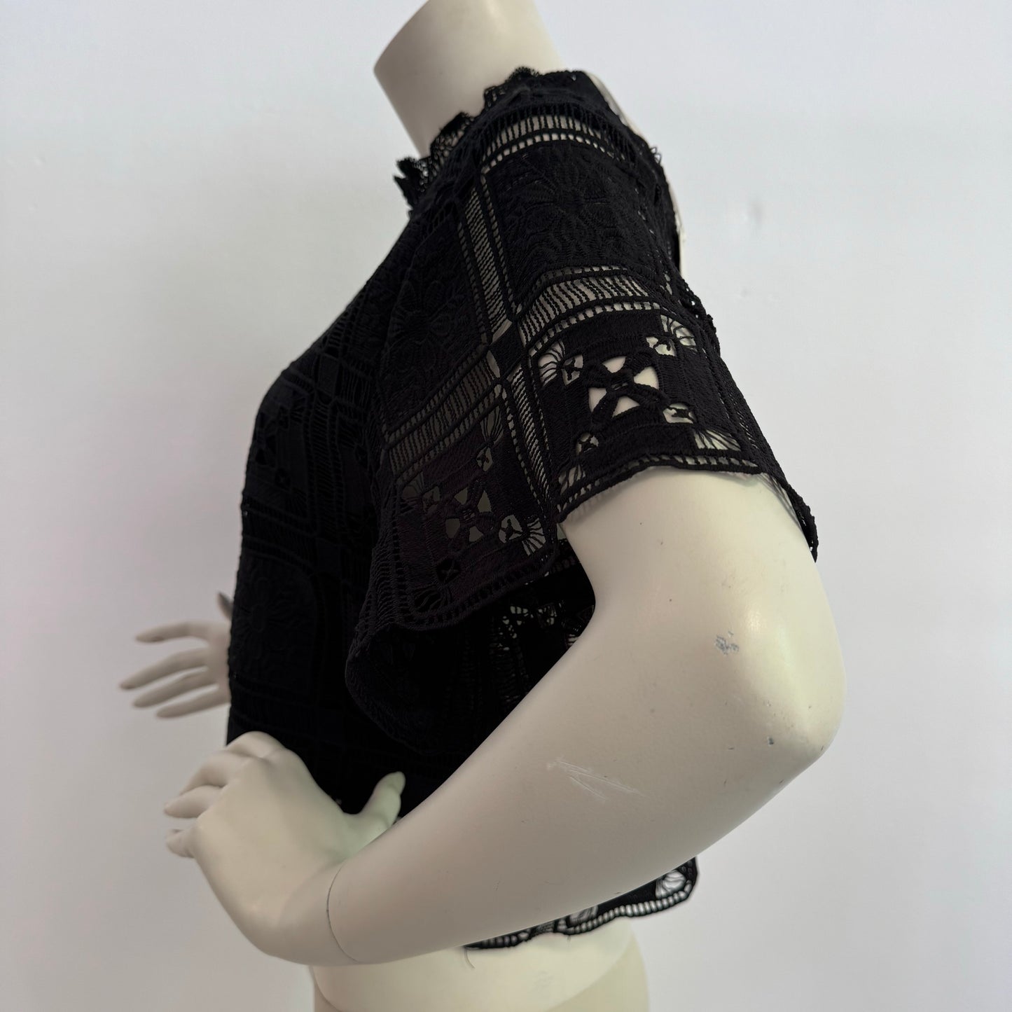 Bluse Spitzenlook