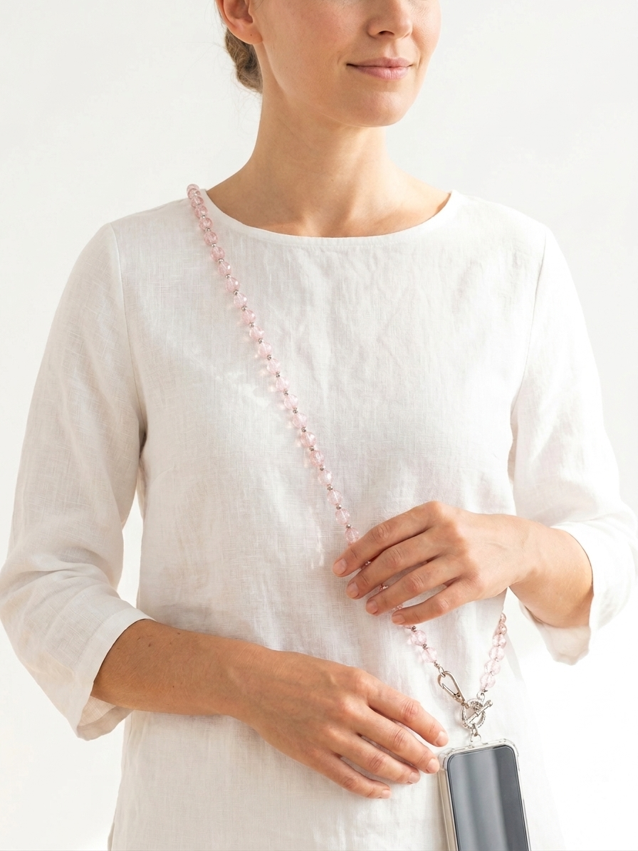 Handykette Damen Rosa – Perlen Handyband zum Umhängen | Stylisch & Praktisch