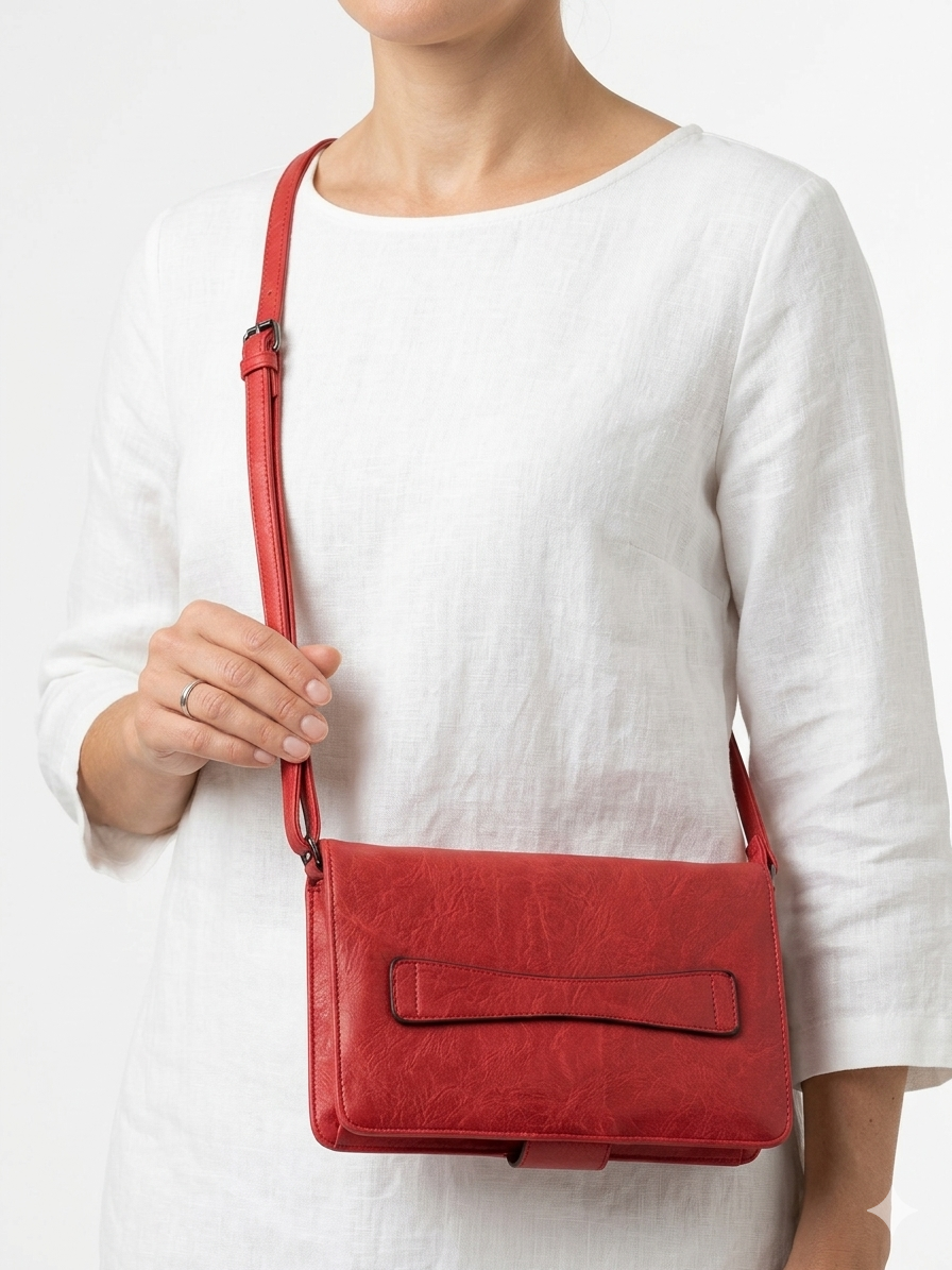 Ferrari Rot Clutch & Umhängetasche Damen – 2-in-1 Statement Bag mit Schulterriemen | Boutique in Heaven
