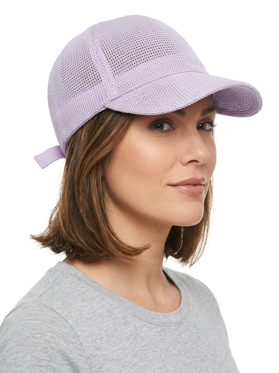 Flieder Cap Damen Mesh – Sommer Baseball Cap mit Klettverschluss | Leicht & Atmungsaktiv