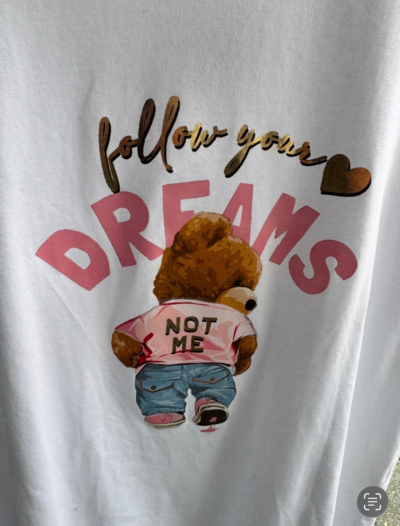 💖 Teddy Dreams Deluxe Damen T-Shirt – Follow Your Dreams Rosa Edition | 38–42 💖
