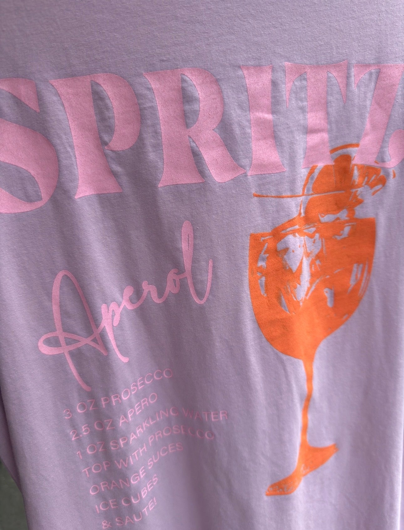 🍹 Viva La Vida Spritz Shirt Lila – Oversize Aperol Statement T-Shirt 38-42