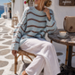 Women's Jumper Knitted Jumper Light Blue (38-42+)