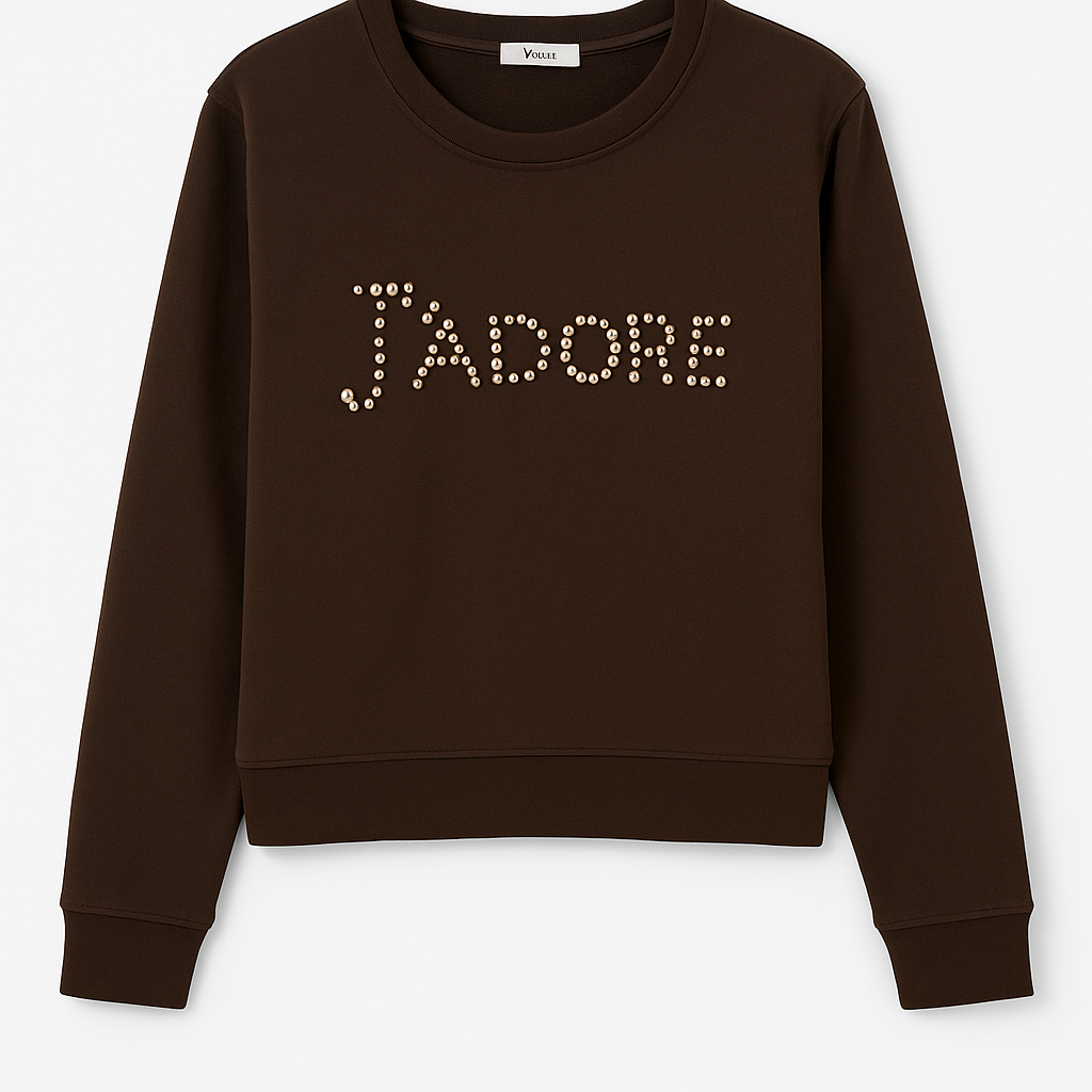 Sweatshirt J’adore Schwarz I Braun I Grün I Beige