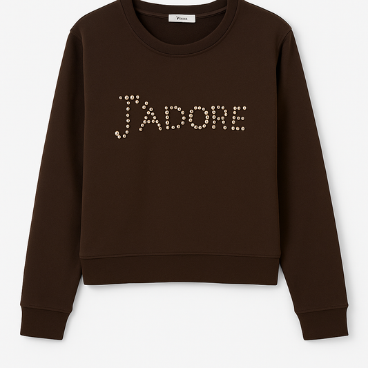 Sweatshirt J’adore Schwarz I Braun I Grün I Beige