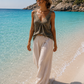 Spitzentop Damen Olivgrün mit Zebra-Muster aus Viskose – Sommer & Freizeit 38-42