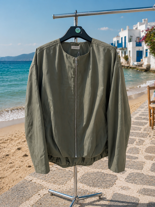JC SOPHIE Bomberjacke Olivgrün – edler Oversize-Look aus Baumwolle