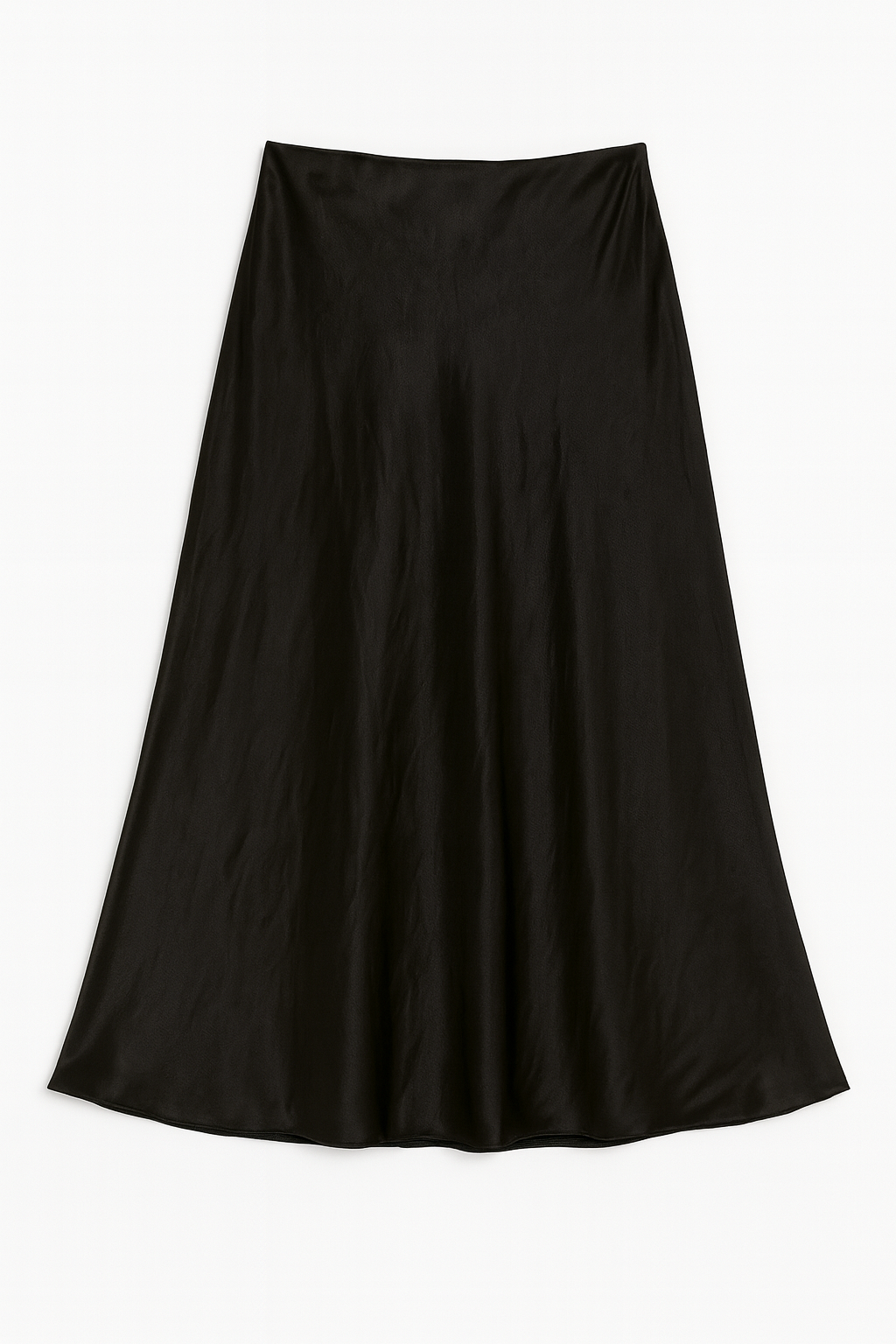 Langer Maxi-Rock aus 100 % Viskose – Schwarz