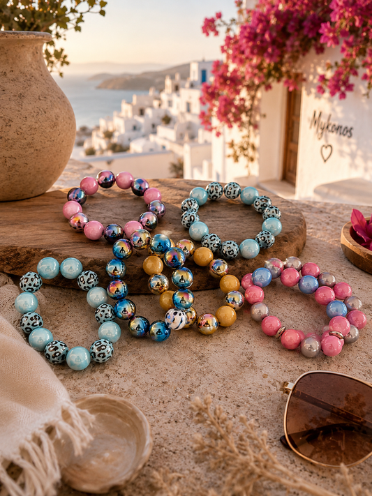 Magic Pearls Damen Armband mit großen Perlen | Elastisches Statement-Armband in verschiedenen Farben