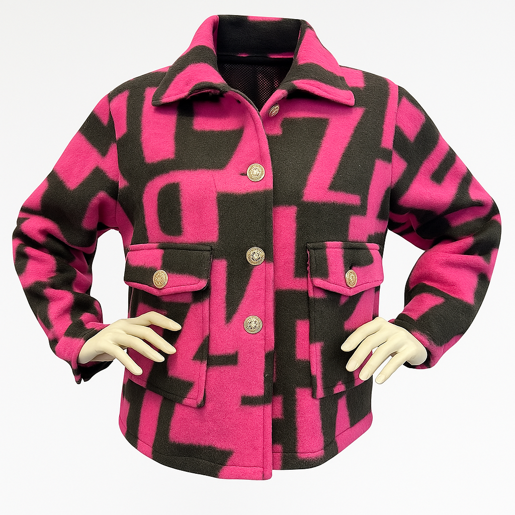 Pink/Schwarz Jacke