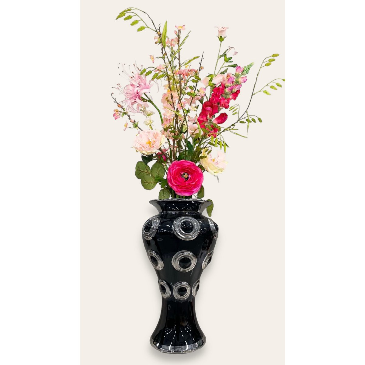 Golden 4 Circle Vase XL（CV11620-14zwart schwarz)