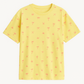Damen T-Shirt Gelb mit roten Schleifchen | Baumwollshirt Sommer | Größe 36–42 | Boutique in Heaven