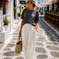 Sea Love Statement Shirt – Oversize T-Shirt mit Rückenprint & Beach-Vibes 38-42