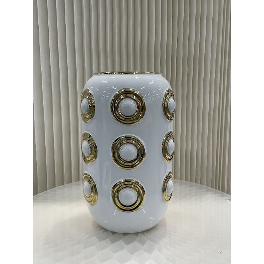 Goldene 3-Kreis-Vase (CV11617-12-CA-205321-WIT)