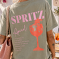 Aperol Spritz Shirt Salbei | Oversize T-Shirt Damen 38–42 | Ibiza & Mykonos Style
