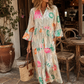 Women's Boho Dress Beige – Cotton Dress with Collar & Button Placket | Summer Dress 38–42