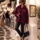 Women's Hooded Sweatshirt Teddy Fleece Look Various Colors (38-42)