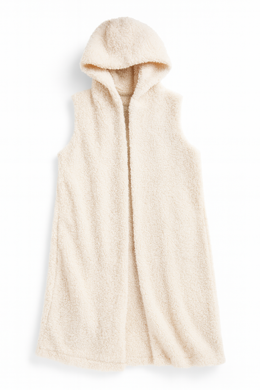 Teddifellweste mit Kapuze