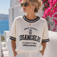 Los Angeles Women's Knit Shirt Cream | Short Sleeve Fine Knit Pullover with Viscose | Boutique in Heaven 36-40
