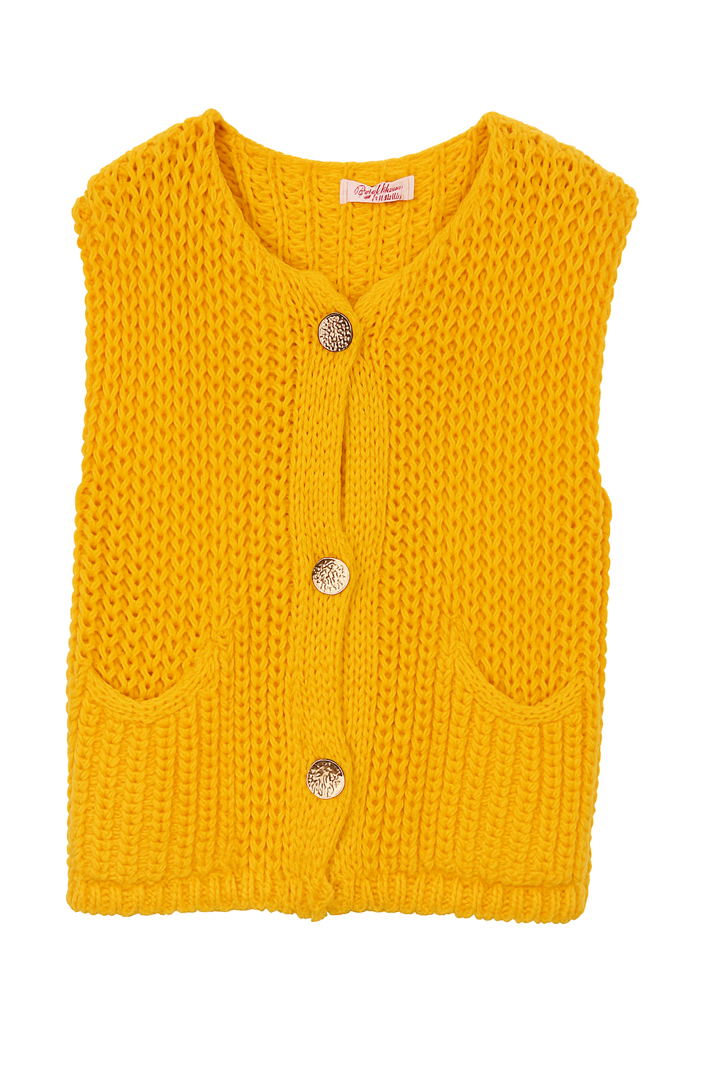 🌼 Gelbe Strickweste „Vesta“ 🌼