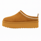 Damen Fell Clogs Braun – Gefütterte Plateau Pantoletten für Herbst & Winter