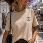 Women's Oversized T-shirt in White / Beige (38-42+)