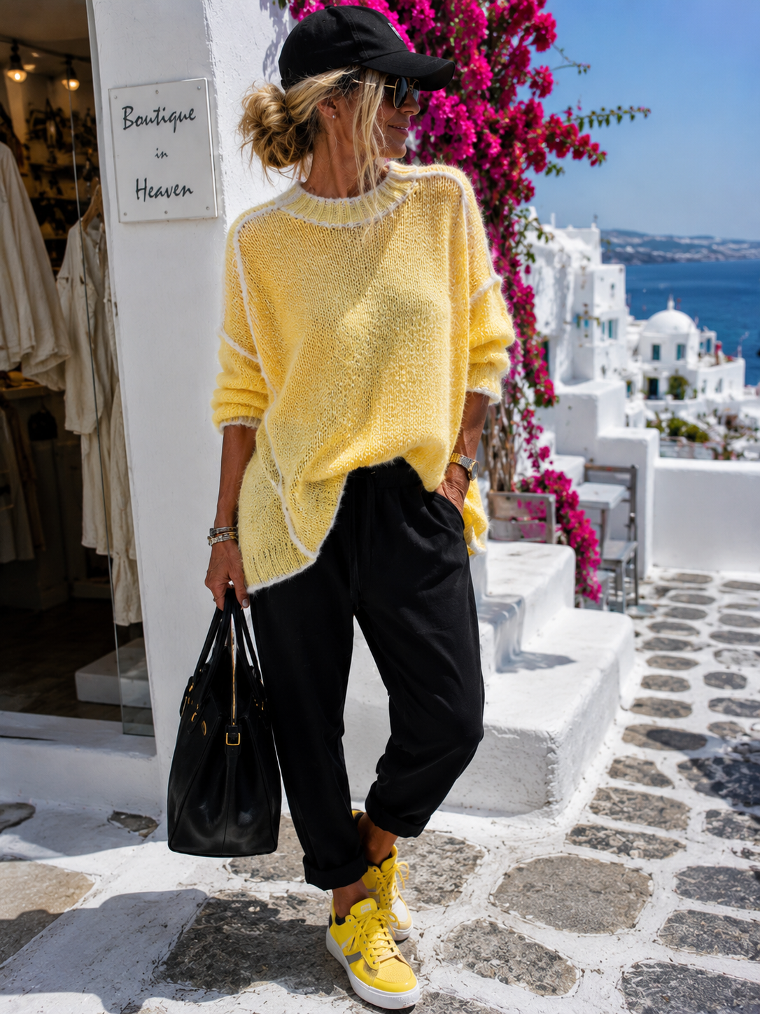 Oversize Strickpullover Damen Neon | Pink, Orange, Gelb & Hellblau | 38–44 | Mohair-Wollmix