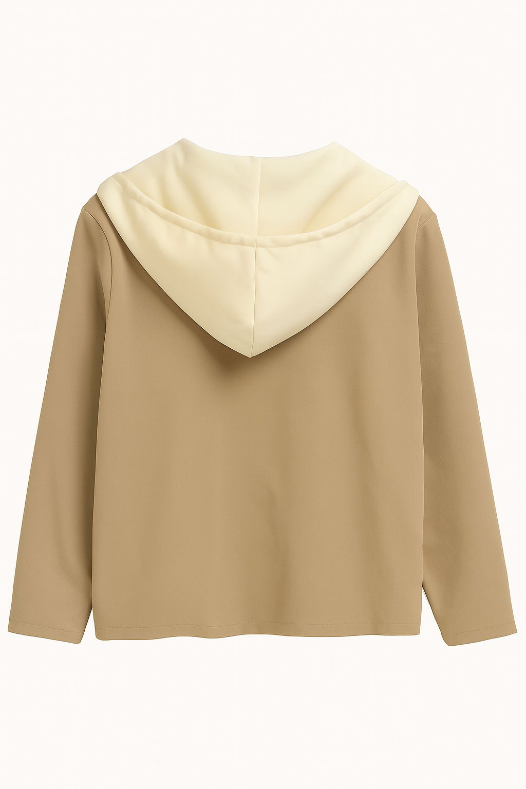 Blazer mit Kapuze in Beige I Weiss
