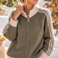 Damen Strickjacke mit Alpaka Reißverschluß Stehkragen weich 38-42