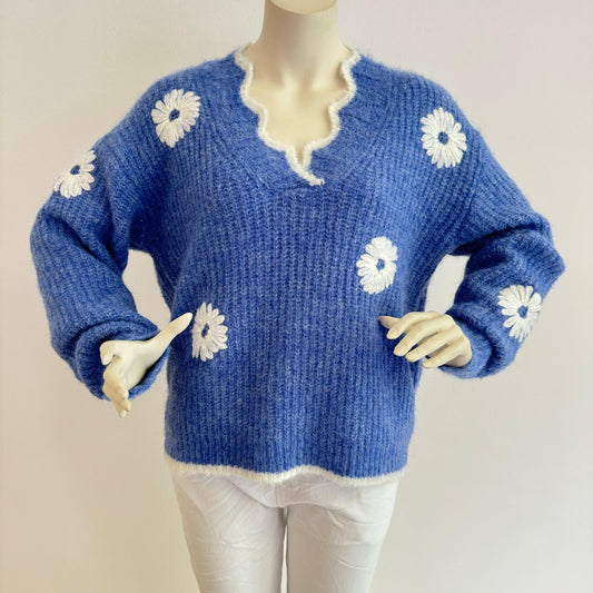 Pullover mit Gänseblümchen-Design