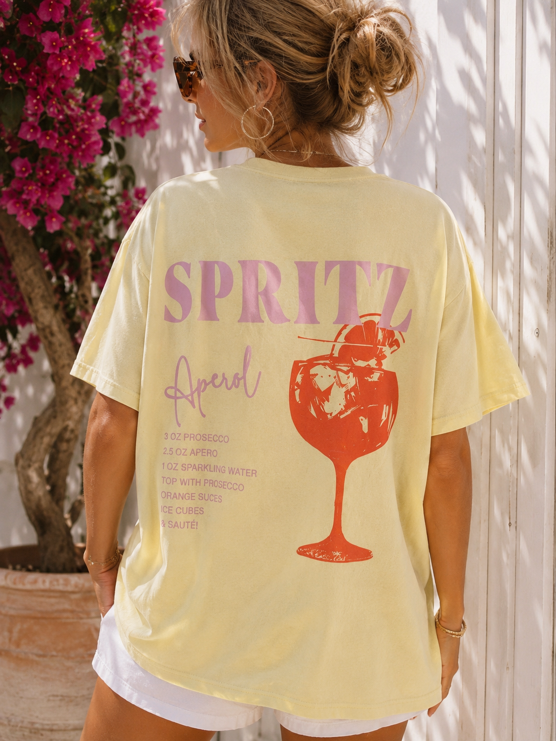 🍋 Limoncello Spritz Ibiza Shirt – Oversize Statement T-Shirt Gelb (38-42)