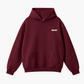 Braek Unisex Hoodie Bordeaux Rot | Oversize Kapuzenpullover Damen & Herren | Premium Baumwoll Hoodie