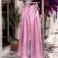 ✨ Metallic Palazzo Pants Pink for Women – Elegant Summer Trousers