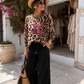 Women's Sweatshirt Leo Print Paris – Cotton – Lightweight – Sizes 36–42
