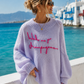 ✨ Wake Me Champagne – Oversize Strickpullover in Pink & Flieder | Kastiger Trend-Pullover (38–42+)